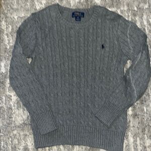 Ralph Lauren Charcoal Cable Knit Sweater
